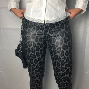 Vintage BEBE cheetah satin pants